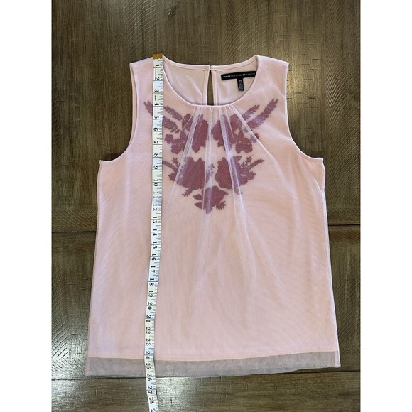 White House Black Market Light Pink Tulle Layered Sleeveless Tank Top Size XS - Picture 10 of 12